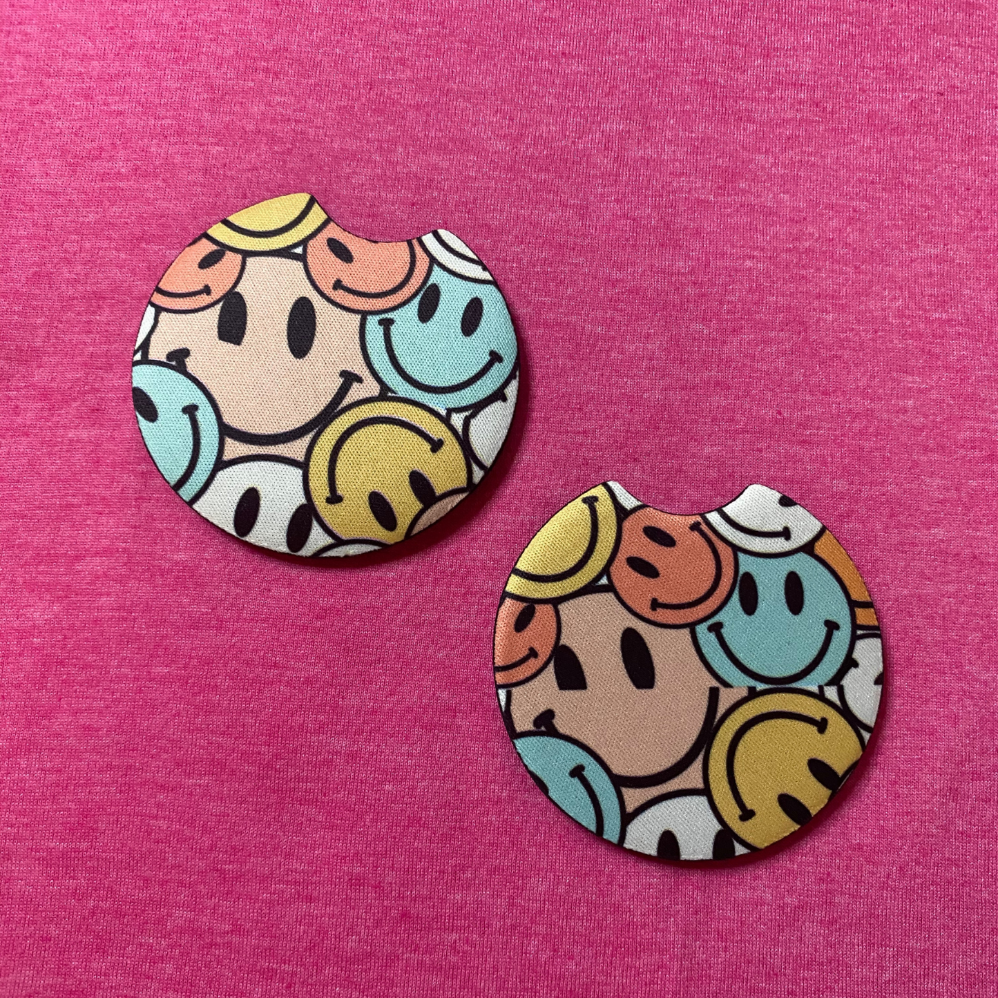 Smiley Car Coasters