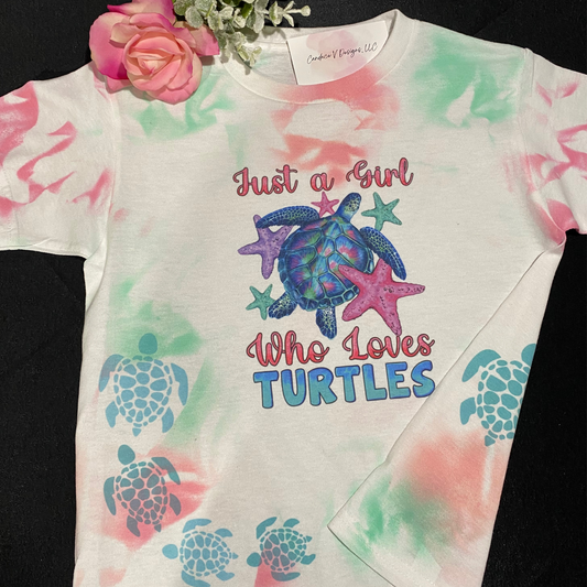 Girl Who Loves Turtles T-shirt
