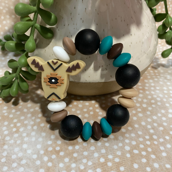 Aztec Cow Tumbler Charm