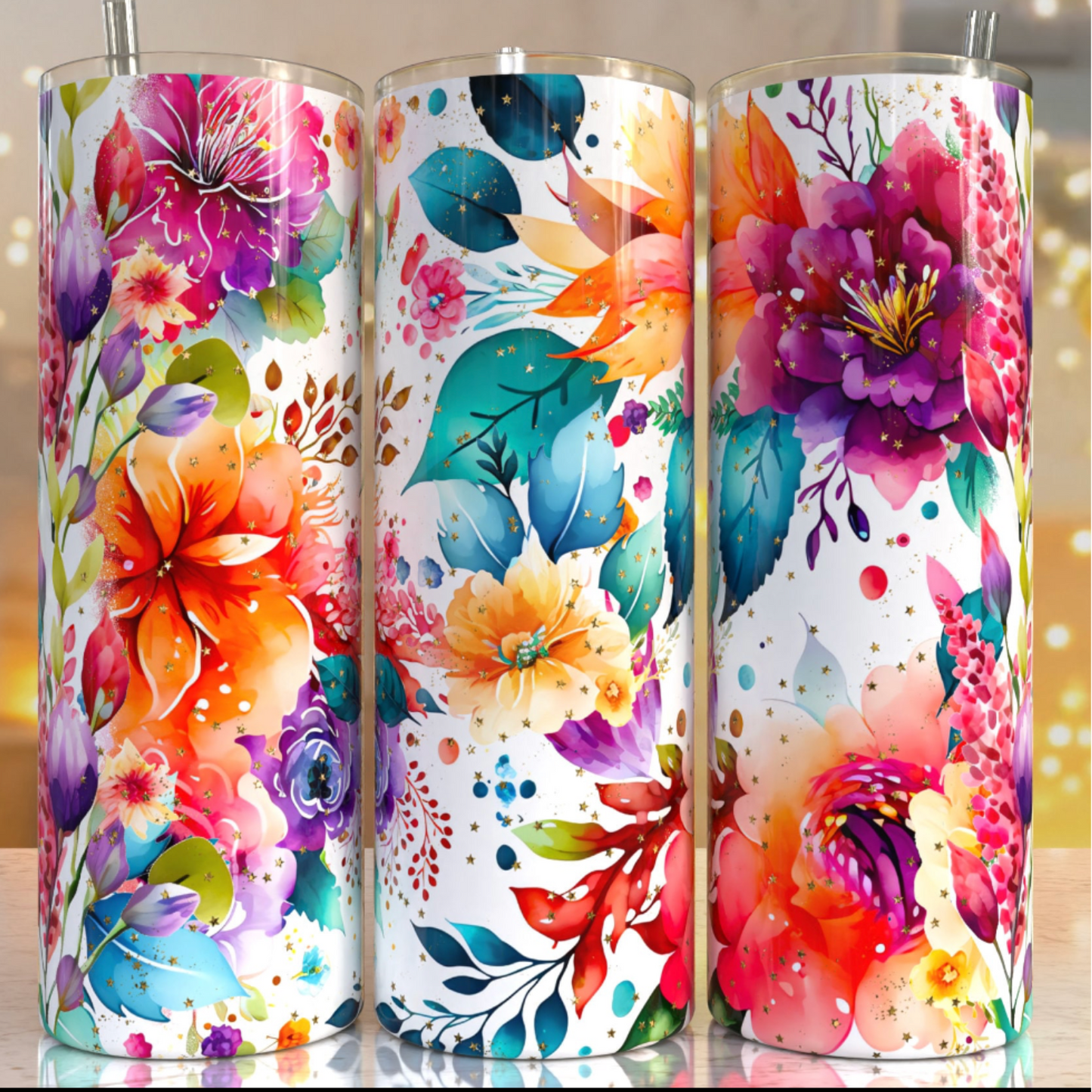 Bright Floral 20 oz. Tumbler