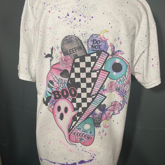 Pink/Purple Halloween Splatter T-shirt