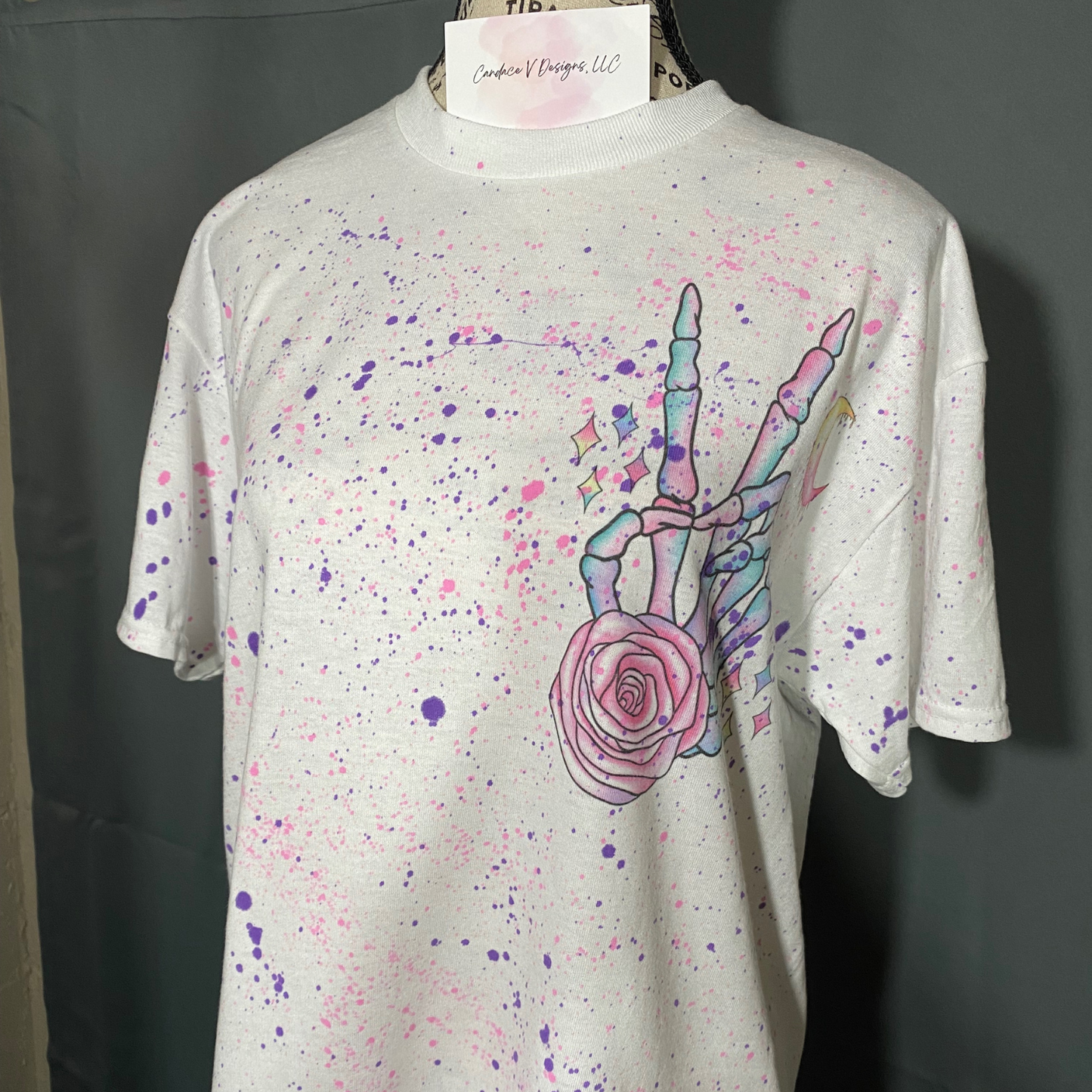 Pink/Purple Halloween Splatter T-shirt